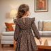 Kids’ Clothing Girl Leopard Print Long Sleeved Water Drop Collar Small Flying Sleeves Long Sleeved Ruffled Simple Dress_voghion.com