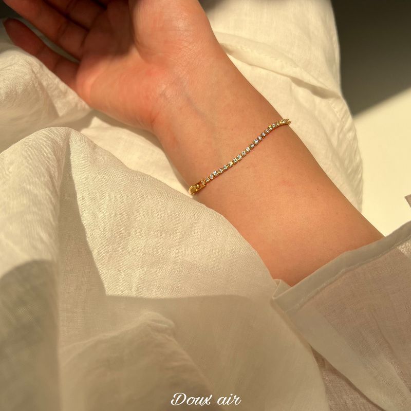 Radiant Sparkling Zircon Bracelet, Fine Style Starlight Instagram, Exquisite And Versatile High End Jewelry Bracelet For_voghion.com