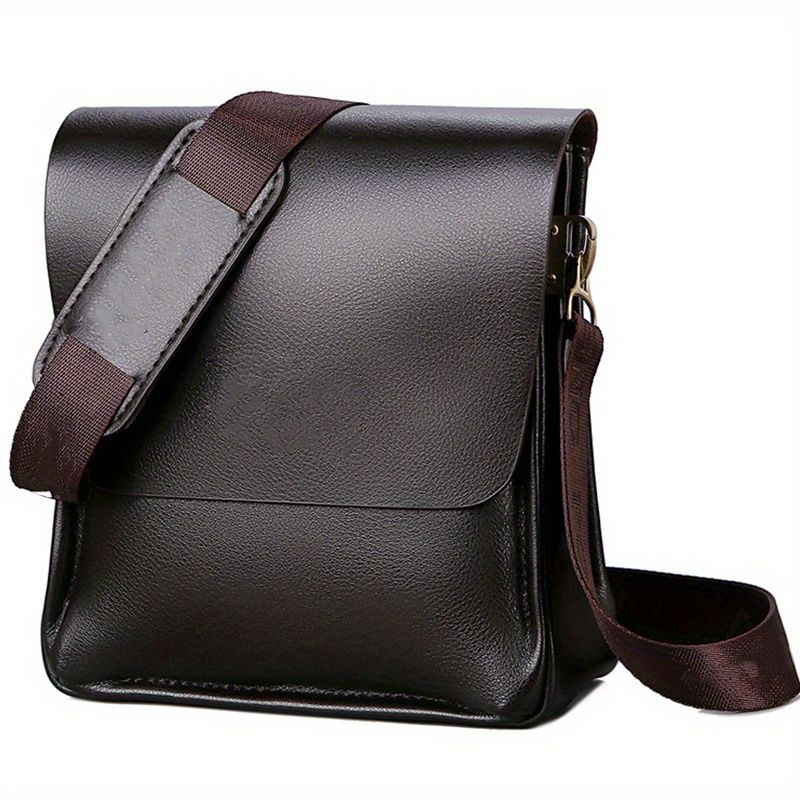1 Piece Men's Leisure Business PU Leather Bag, Trendy Shoulder Bag_voghion.com