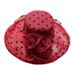 Cappello da spiaggia a pois, estivo, da donna, in organza, per sole e spiaggia_voghion.com