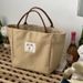 Women's Handbag Tote Canvas Trendy Ladies Lunch Bag Bucket Style Xichen_voghion.com