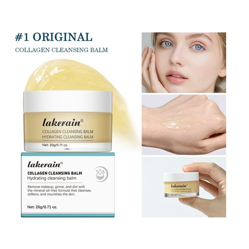 Balsamo detergente Pro-Collagen 3 in 1 detergente viso per tutti i tipi di pelle ammorbidisce, deterge in profondità, idrata il trucco, balsamo detergente non grasso_voghion.com