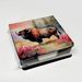 Wood Bison PU Leather Note Paper Holder With Artist-Designed Cover, Desk Accessory, Office Gift_voghion.com