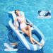 Inflatable Swimming Pool Striped Lounge Chair Water Mesh Floating Bed Adult Backrest Hammock Cloth Cover Floating Row_voghion.com