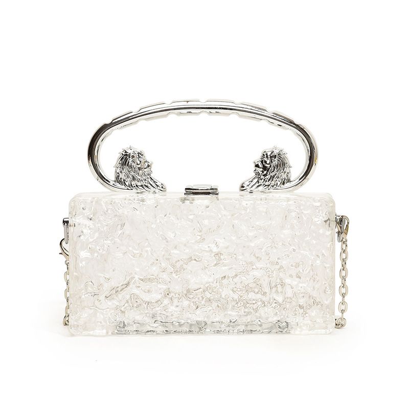 Borse a pochette da donna: crea una borsa in acrilico alla moda con motivi a crepe di ghiaccio, personalizzabile da portare a mano, a tracolla e con una sola spalla per le donne._voghion.com