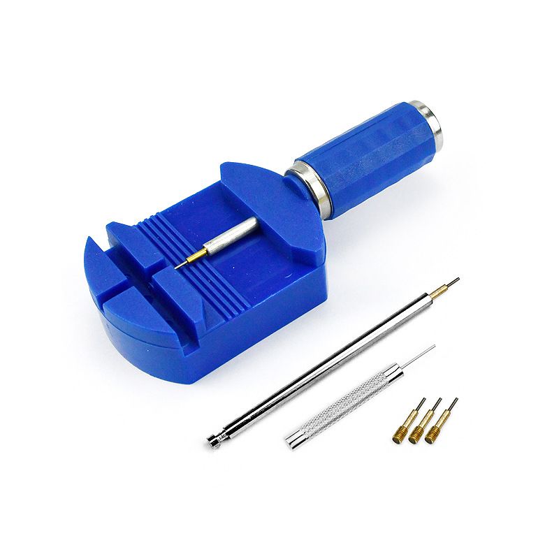 Herramientas para reparación de relojes: extractor de correas de acero, herramienta para quitar y reemplazar correas, ajustador de relojes y juego de agujas de perforación._voghion.com