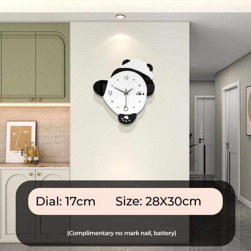 Panda montéiert Auer, High-End lieweg kreativ roueg Iesszëmmer, Entrée Mauer hängend Cartoon, modern an einfach Auer_voghion.com