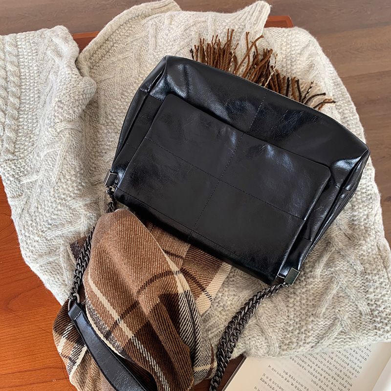 Tasche Damen Große Kapazität 2023 Neue Trendy All-Match Herbst und Winter Modische Internet Trendy Kette Umhängetasche Schultertasche_voghion.com