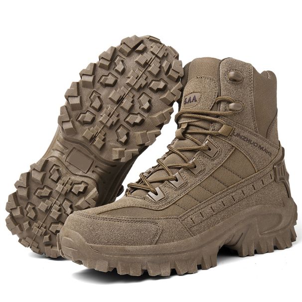 Men's Tactical Hiking Boots, Shock-absorbing Non-slip Desert Boot, Winter Outdoor Camping Trekking Shoes_voghion.com