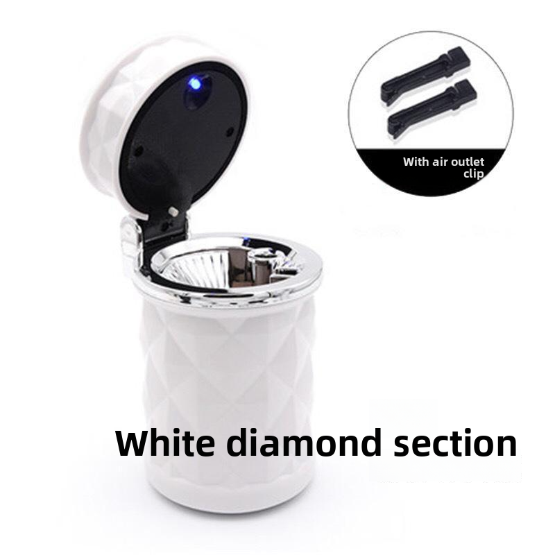 Creative Personality With Lid Air Vent Hanging Style LED Light Car Ashtray_voghion.com