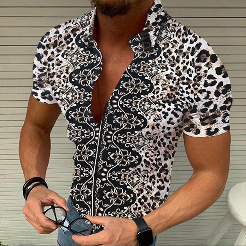 Nuova camicia casual a maniche corte stampata_voghion.com