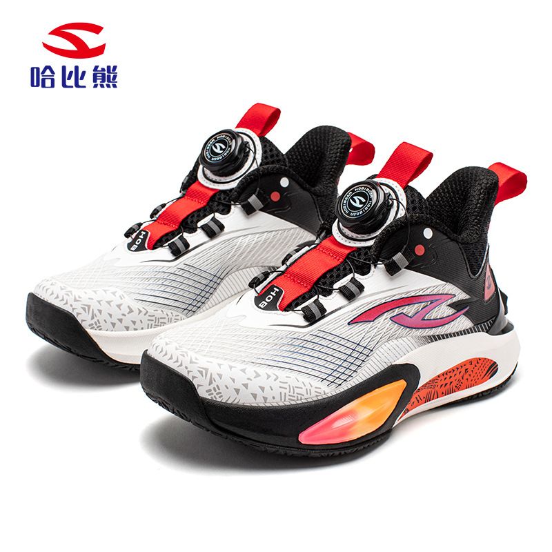 Habib Bear Double Mesh Spring And Autumn Boys' Basketball Button Breathable Sports Campus Running Shoes_voghion.com