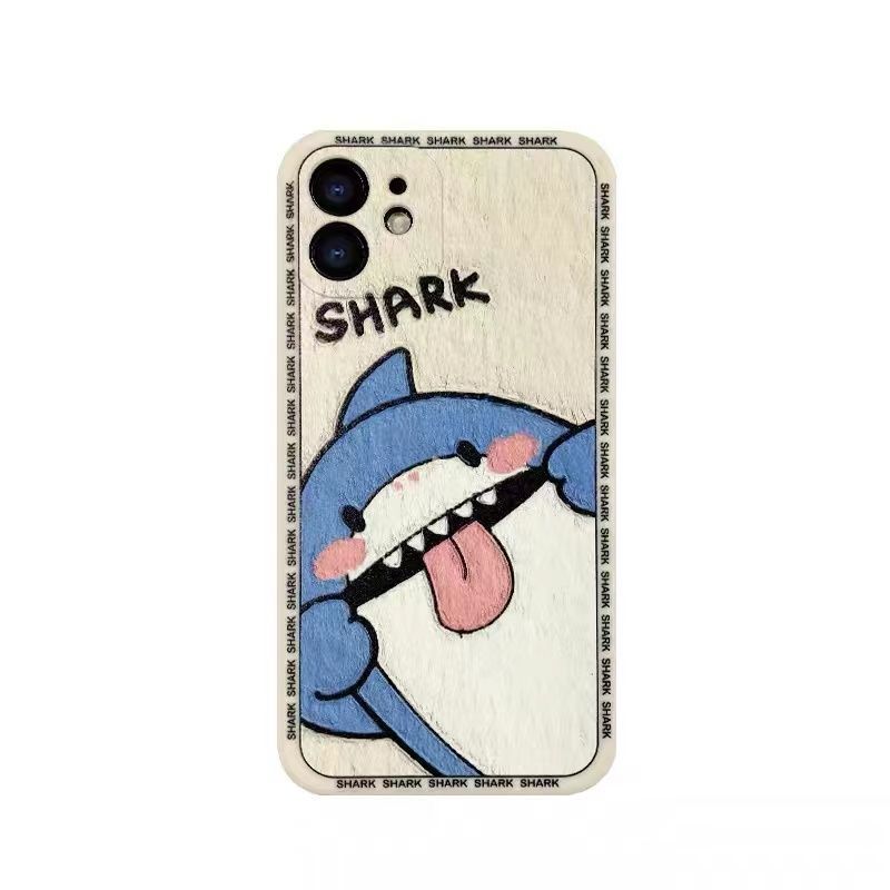 Θήκη Samsung S24 S23 S22 S21 S20 FE S10 NOTE 10 20 LITE PRO ULTRA PLUS χαριτωμένη αισθητική καρχαρία με ανθεκτική στους κραδασμούς μαλακή θήκη_voghion.com