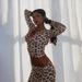 Wind 2024 Summer New Product Printed Hoodie Top Leopard High Waist Tight Pants Set For Women_voghion.com
