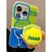 TechGlobe Fun Summer Green And Blue Patchwork Tennis Magnetic Stand compatibile con la custodia per iPhone 16 Max 15 Pro_voghion.com