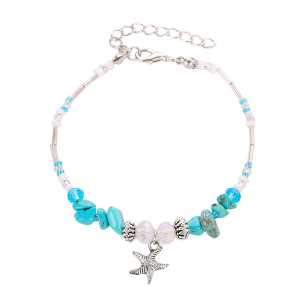 Shell Starfish Bohemian Style Turquoise Ocean Beach Bracelet Jewelry Accessories For Women_voghion.com