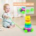 Children's toy car baby ring trailer small yellow duck stacking music baby toys kindergarten gifts_voghion.com