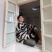 Lazy style new retro striped design, black and white jacket, knitted sweater, thick sweater for men, fashionable fur, winter_voghion.com