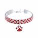 Pet Collar Diamond-Encrusted Mixed Color Supplies Paw Elastic Cat Dog Necklace Accessories Cross-Border E-commerce_voghion.com