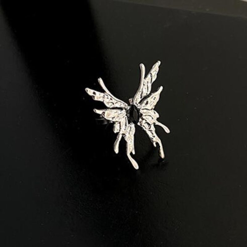Hollow Butterfly Minimalist Style Large Front Door Personality Light Luxury Trendy Open Ring Rings_voghion.com