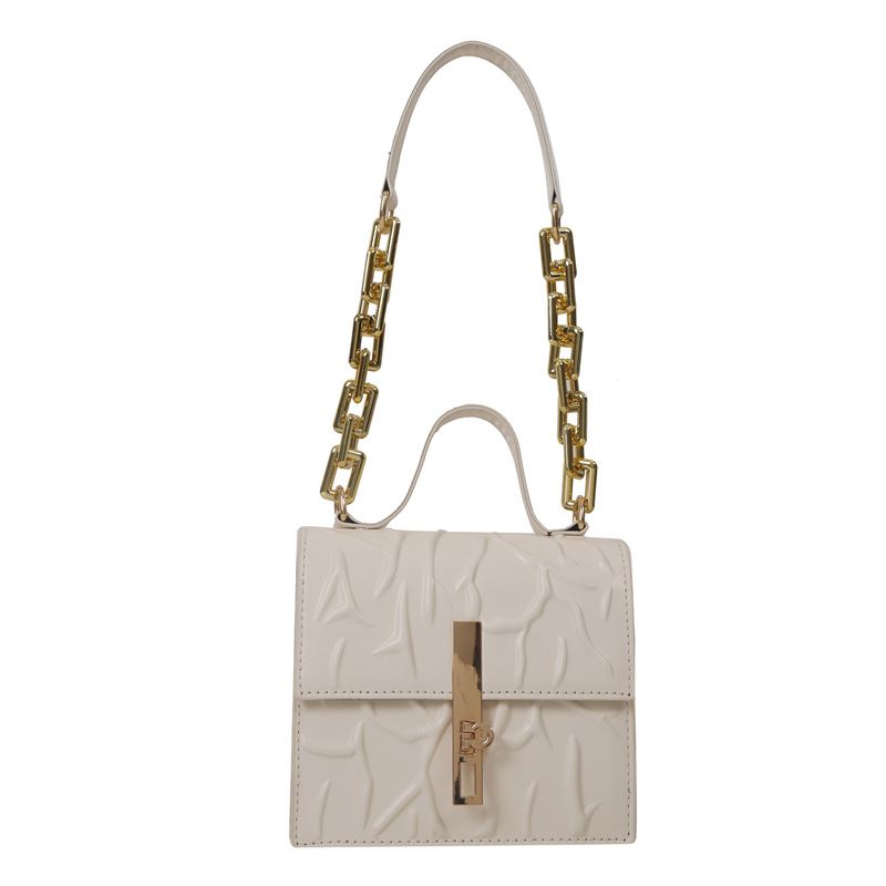 Mini borsa quadrata alla moda con chiusura magnetica, elegante tracolla a catena, versatile borsa a tracolla da donna, borsa tote alla moda in tinta unita_voghion.com