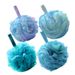 Spugna di luffa AmazerBath 75 g/pezzo, spugna da bagno esfoliante, scrubber per il corpo - set di 4 luffa, colore fiore (grande, verde-viola)_voghion.com