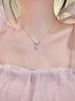 Bowknot love zircon necklace light luxury niche necklace female design clavicle chain 2023 new_voghion.com
