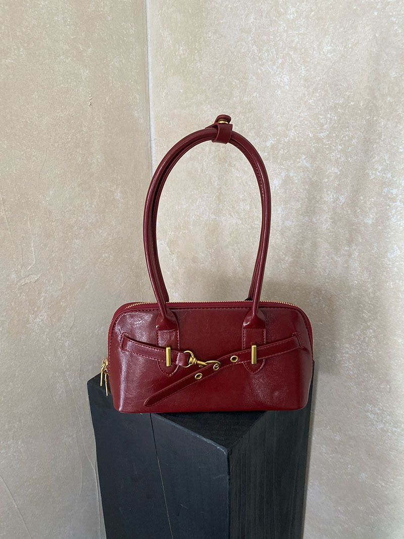 Damentaschen Handgehaltene Unterarmtasche Neue Version Ins Tasche Weibliche Nischendesigntextur High-End-Umhängetasche Bowling_voghion.com