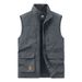 Photographer & Fishing Vest For Men – Lightweight Stand Collar Sleeveless Jacket With Multi-Pockets (Up To 5XL, 5 Colors)_voghion.com