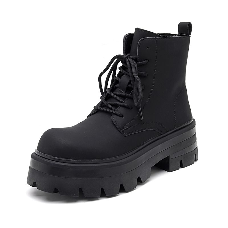 Nieuwe leren lente herenschoenen hoge heren verhogende tooling Martin laarzen_voghion.com
