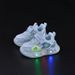 Sneakers fosforescenti per bambini - Scarpe luminose con suola morbida per ragazzi e ragazze, scarpe per bambini in mesh traspirante con velcro_voghion.com