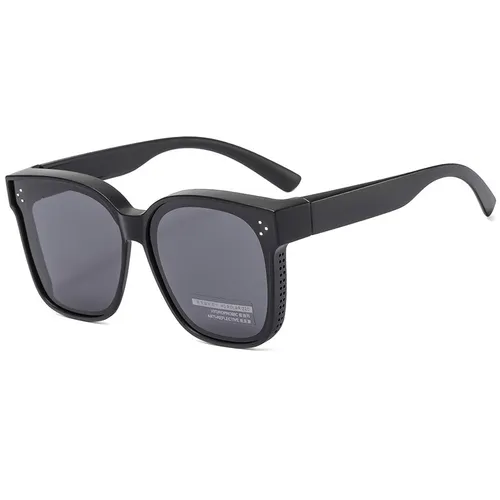 Unisex-set med spegelmyopi-solglasögon Herrmode Fyrkantiga polariserade UV-skyddande solglasögon för bilkörning Damglasögon med stora bågar_voghion.com