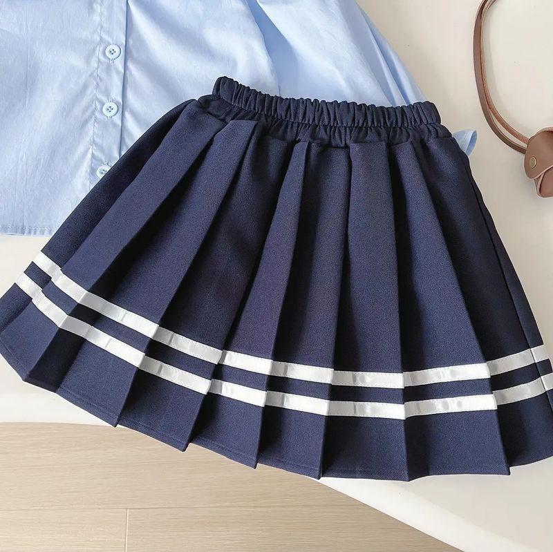 Mother & Kids Girls Rabbit Police Officer Uniform Cute Suit Children's Knitted Vest Skirt Suit_voghion.com