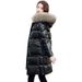 "Women's Waterproof Duck Down Jacket – Winter Hooded Puffer Coat (S-3XL, Black/Silver-Gray/Golden)"_voghion.com
