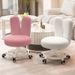 Living Room Simple Rotating Nordic Style Low With Wheels Backrest Shoe Changing Swivel Chair Bench Home Use Learning_voghion.com