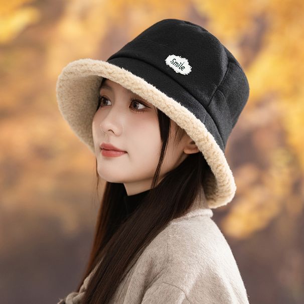 Cappello da pescatore in stile giapponese, nuovo, spesso, in peluche, con sorriso, per autunno e inverno, antivento, caldo e versatile_voghion.com