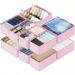Set di 3 cassetti pieghevoli in tessuto per biancheria intima, calzini e vestiti - Contenitori organizer piccoli, medi e grandi per armadio, cassettiera e casa_voghion.com