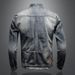 Suitable For All Seasons 2024 Men's Denim Casual Plus Size Stand Collar Zipper Motorcycle Riding Jacket Trendy_voghion.com