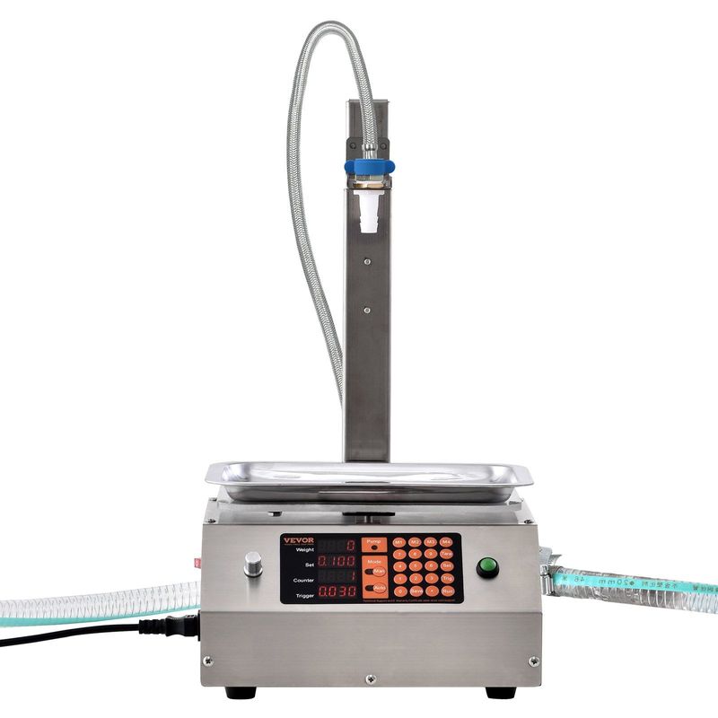 VEVOR Liquid Filling Machine, 30-15000 G Weighing Capacity, Automatic Bottle Filler Machine Bottling Machine Digital Control For Milk, Water, Oil, Wine, Beverage, Detergent, Shampoo (Single Nozzle)_voghion.com