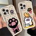 Süße Katze Hund Klaue Bowknot Matte Fall für iPhone 16 15 14 13 12 11 Pro Max X XS X S Max XR SE 2020 7 8 Plus iphone16 Rückseite_voghion.com