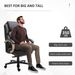 Big And Tall Executive Office Chair With Wide Seat, Computer Desk Chair With High Back Diamond Stitching, Adjustable Height & Swivel Wheels, Bro_voghion.com