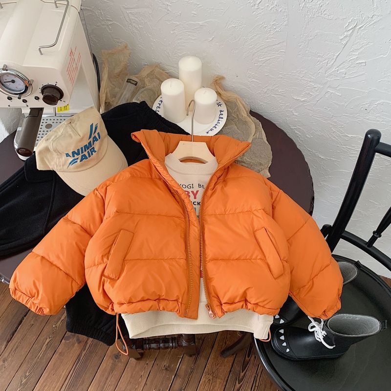 Children's 2024 Winter Back Labeling Solid Color Warm 90 White Duck Down Men's and Women's Clothing Jacket Trendy_voghion.com
