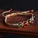 Gold Wire Rope Hand Rope, Dragon Boat Festival Five-line Bead Bracelet, Five-color Bead-Tibetan Multicolored Rope Woven Bracelet_voghion.com