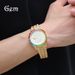 Casual Simple Watch Hip Hop Diamond Rainbow Gradient Calendar Quartz Watch_voghion.com