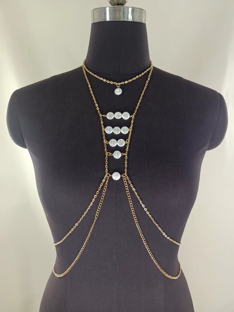 fb3495 European and American body chain sexy crystal gem accessories metal thin chain connected top body chain_voghion.com