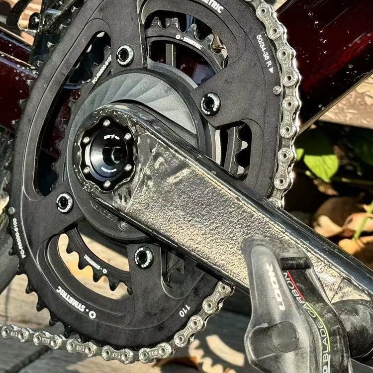Fiber SIGEYI Power Meter Crank Titanium Aluminum Carbon Axis Chainring Set_voghion.com