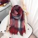2025 New Creative Designer's Dotted Checkered Atmospheric Couple Scarf British Style Tassel_voghion.com