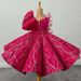 Kinderkleidung Kinder Rose Red Kleid Unregelmäßiges Design Prinzessin Kleid Pailletten Tutu Performance Kostüm_voghion.com
