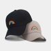 Men's Baseball Caps With Rainbow Embroidery Soft Top Cap For Autumn Outdoor Travel Sun Protection And Face Showing Small Sun Hat_voghion.com