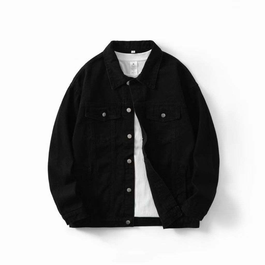 Vintage-Jacquard-Jeansjacke für Damen und Herren – Retro-Freizeitmantel mit lockerer Passform_voghion.com